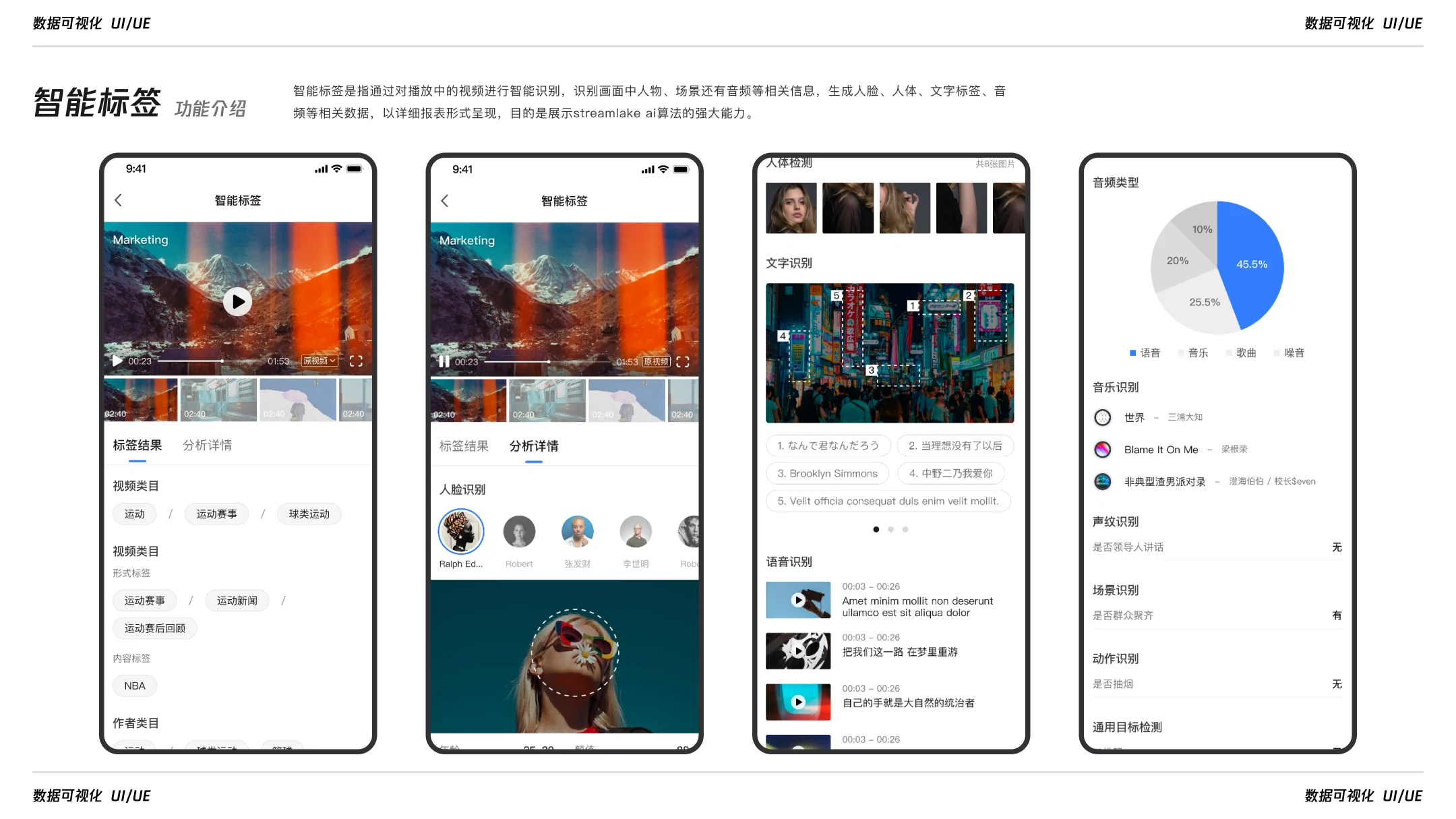 StreamLake 智能标签功能与识别分析界面设计